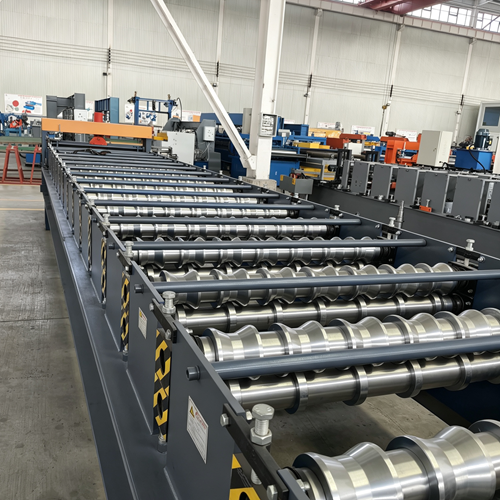 Forming roller stations of roof panel roll former