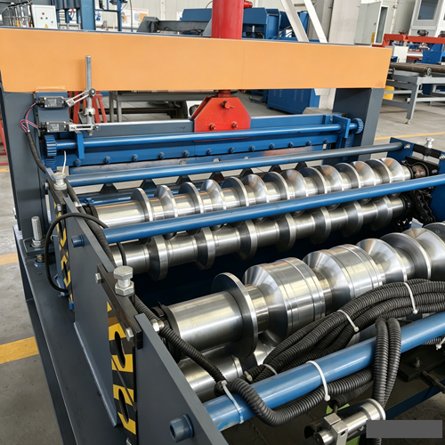 Close-up rollers of trapezoidal roof sheet machine